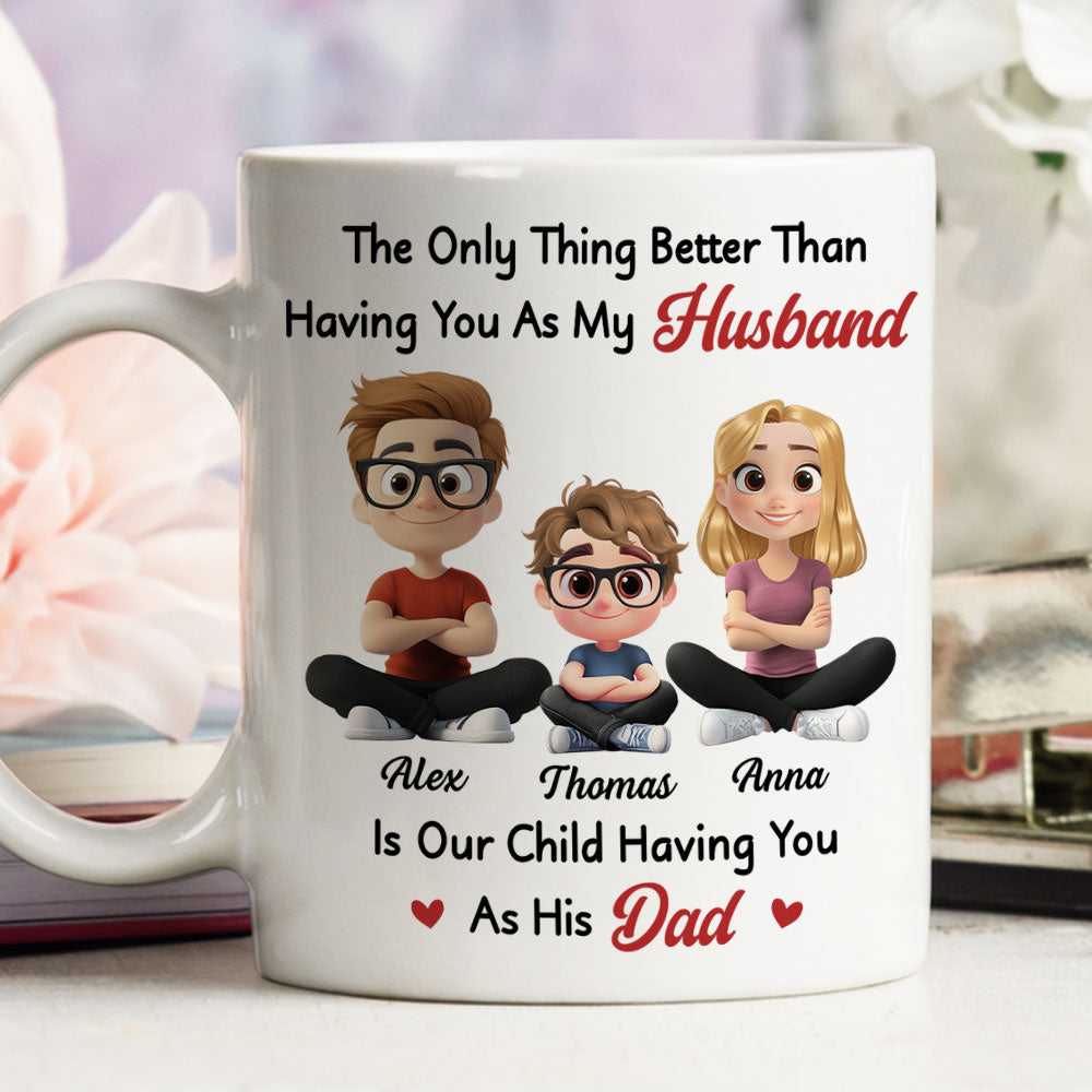 Custom Anniversary Keepsake Gifts For Couple • Having You As My Husband 2 - Personalized Coffee Mug