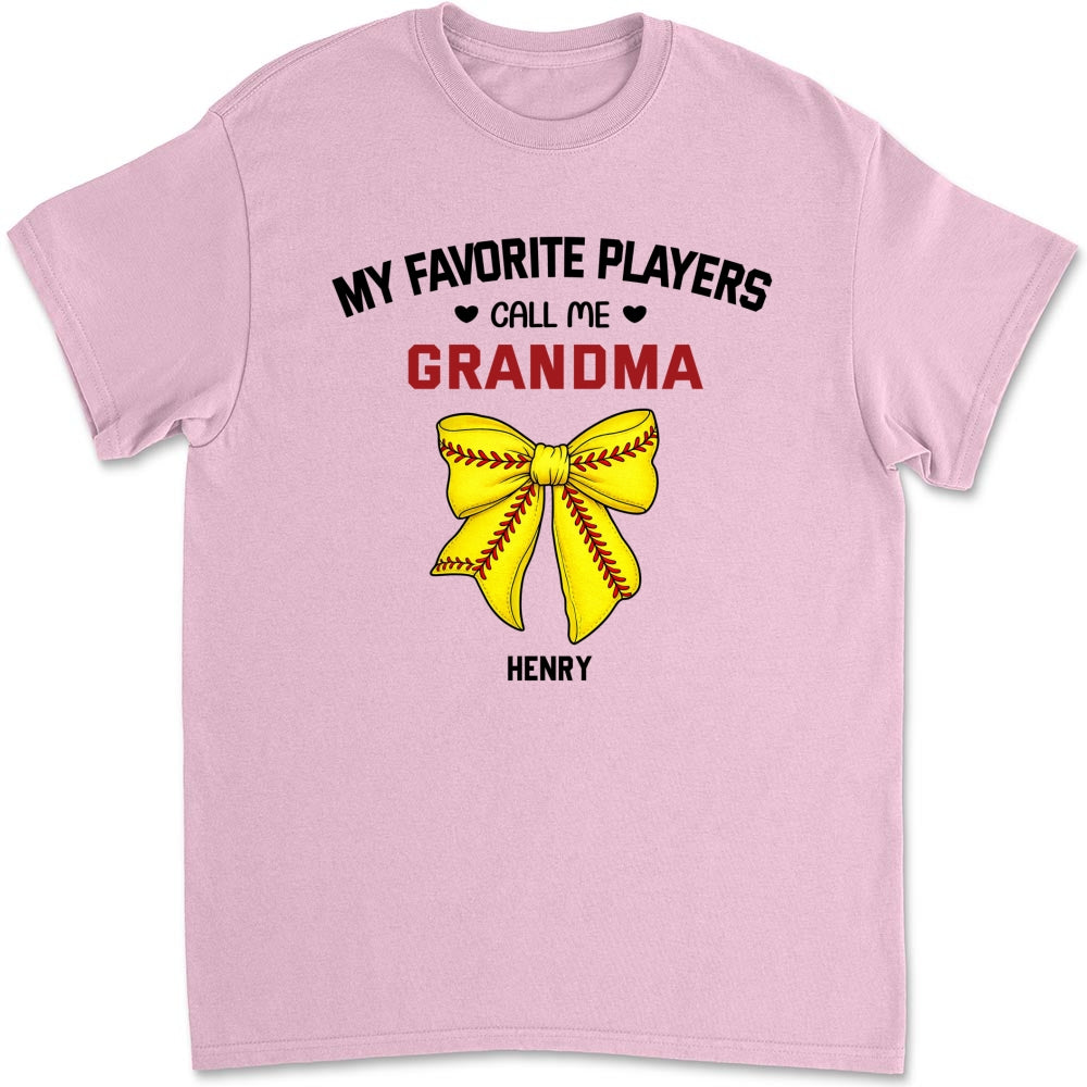 Custom Mother's Day Gift for Mom & Grandma • Grandma Favorite Player - Personalized Shirt