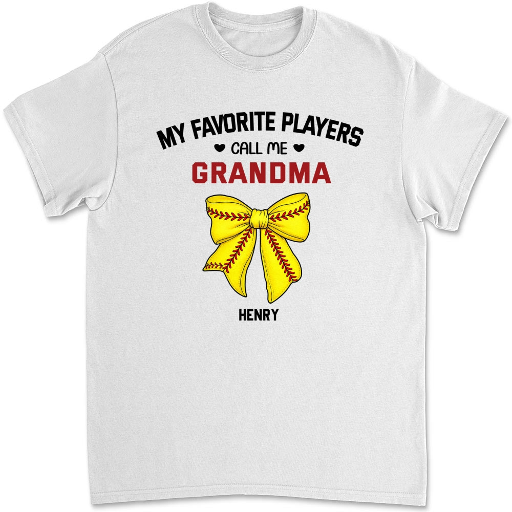 Custom Mother's Day Gift for Mom & Grandma • Grandma Favorite Player - Personalized Shirt