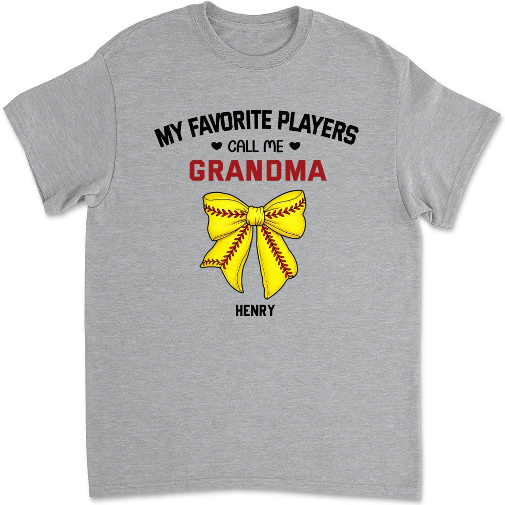 Custom Mother's Day Gift for Mom & Grandma • Grandma Favorite Player - Personalized Shirt