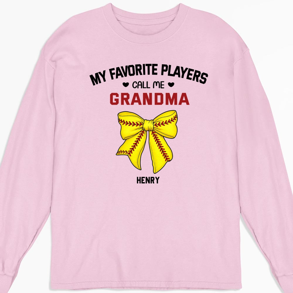 Custom Mother's Day Gift for Mom & Grandma • Grandma Favorite Player - Personalized Shirt