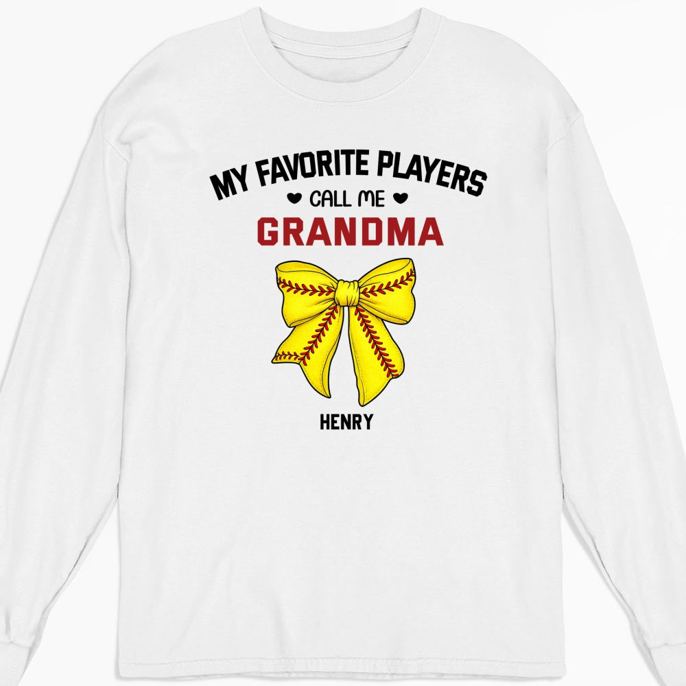 Custom Mother's Day Gift for Mom & Grandma • Grandma Favorite Player - Personalized Shirt