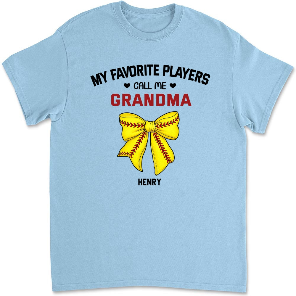 Custom Mother's Day Gift for Mom & Grandma • Grandma Favorite Player - Personalized Shirt