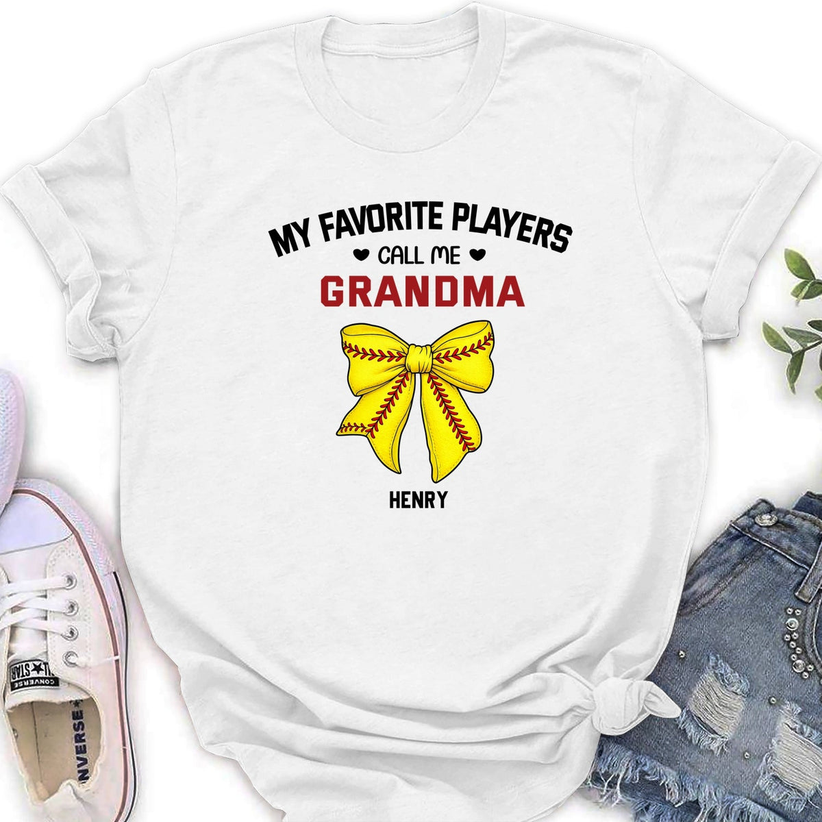 Custom Mother's Day Gift for Mom & Grandma • Grandma Favorite Player - Personalized Shirt