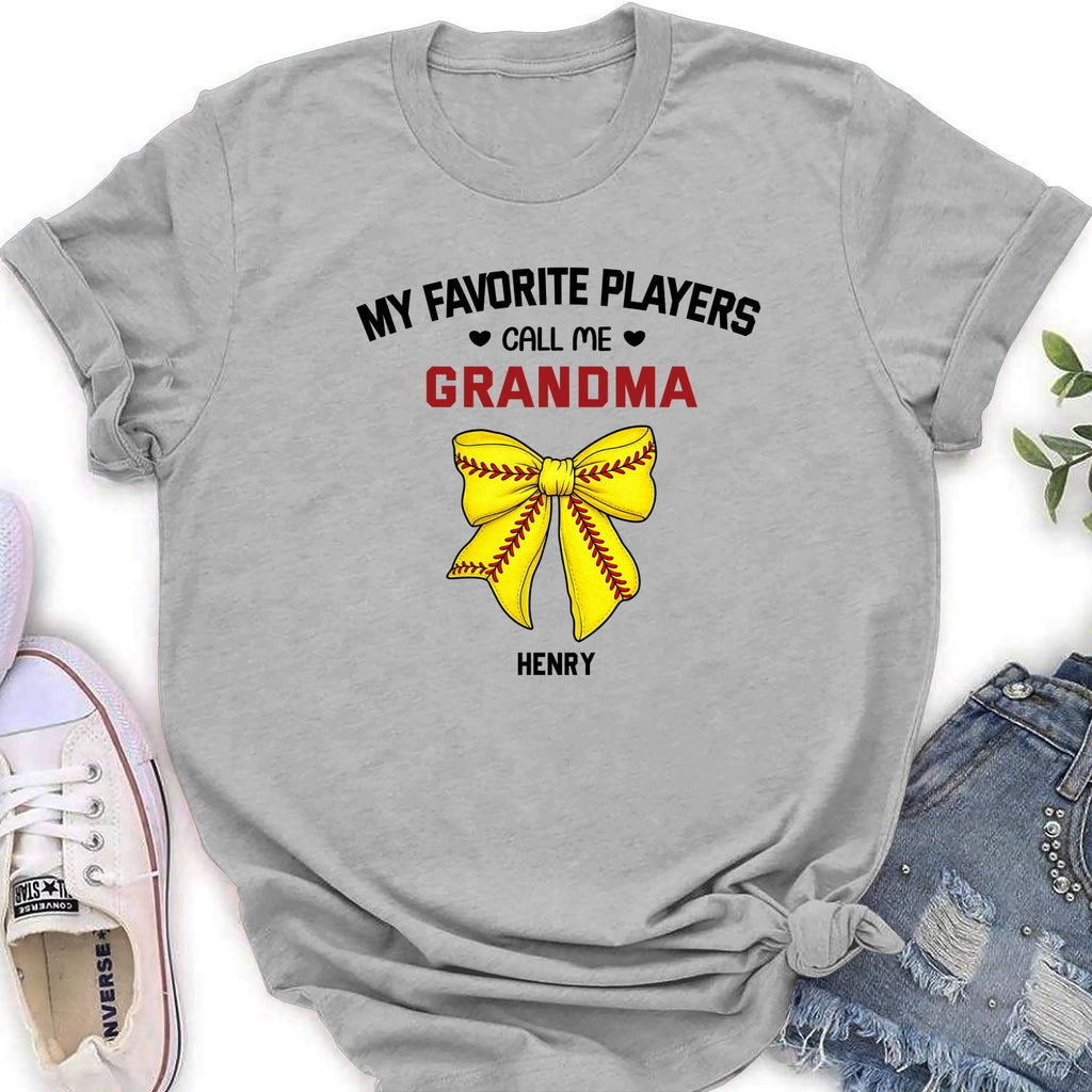 Custom Mother's Day Gift for Mom & Grandma • Grandma Favorite Player - Personalized Shirt