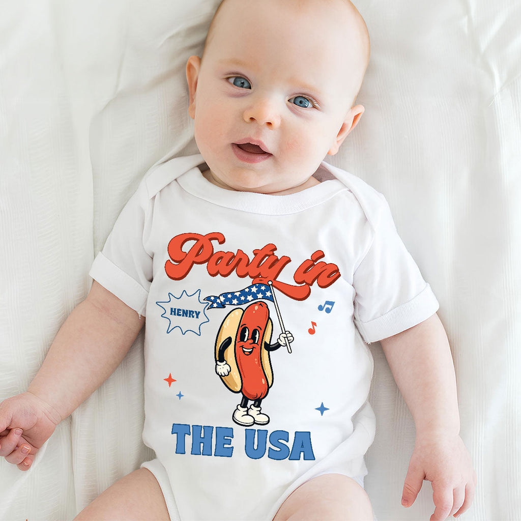 Party In USA - Personalized Baby Onesie