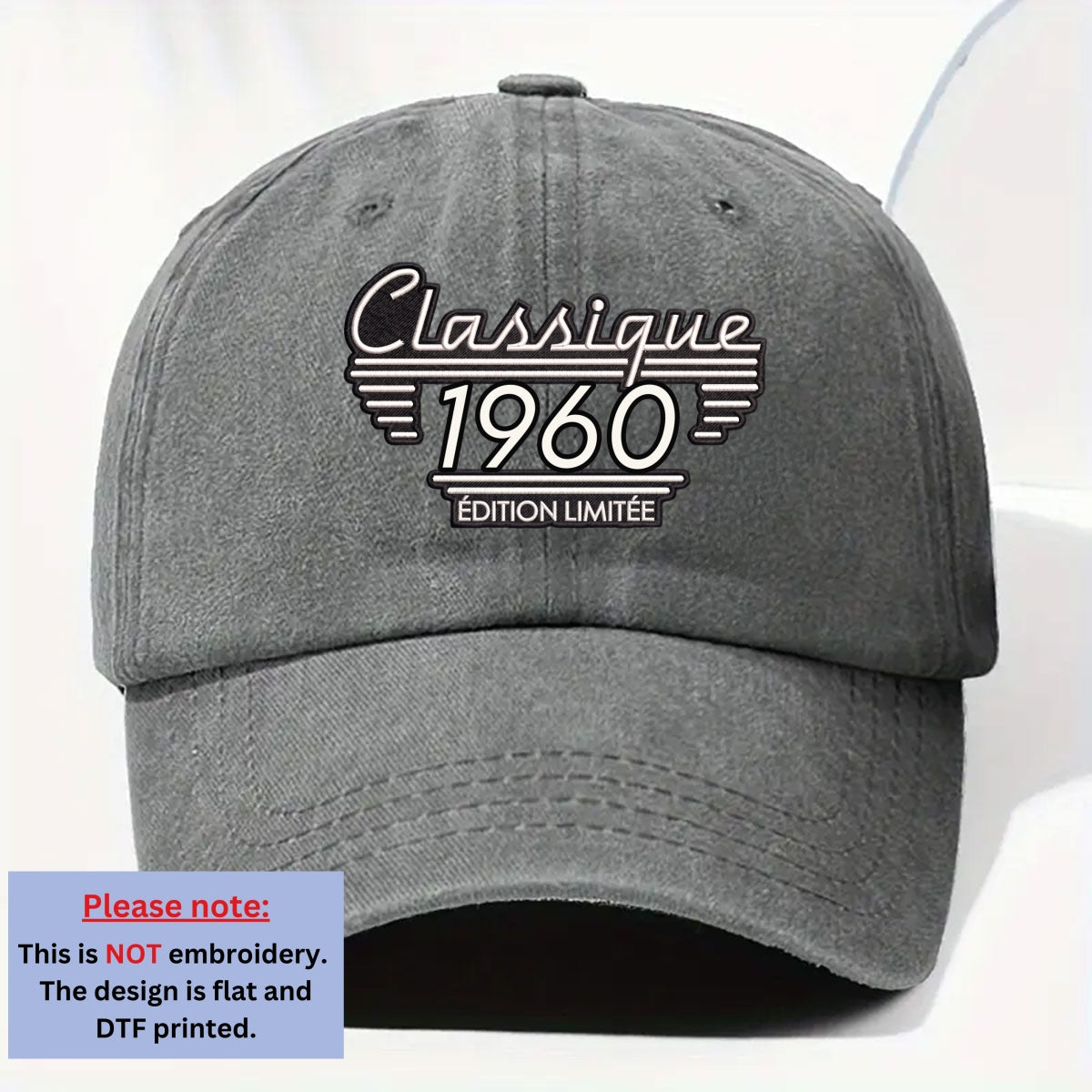 Custom Christmas Headwear Birthday Gifts for Dad, Grandpa • Édition Classique - Casquette En Denim Vintage Délavé Personnalisée
