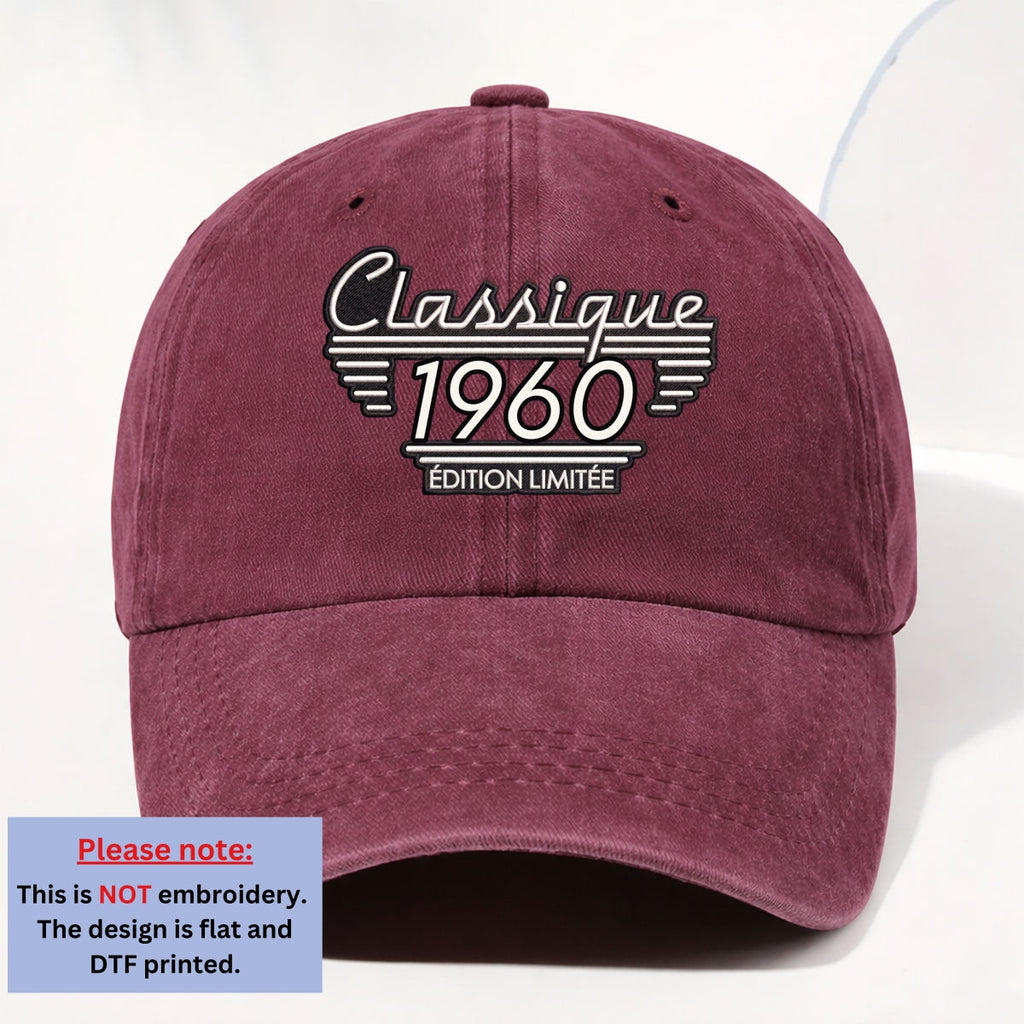 Custom Christmas Headwear Birthday Gifts for Dad, Grandpa • Édition Classique - Casquette En Denim Vintage Délavé Personnalisée