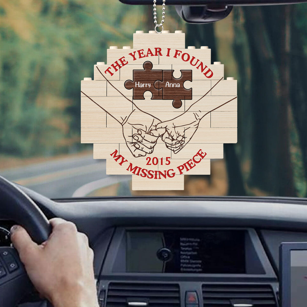 Missing Piece - Personalized Puzzle Car Ornament