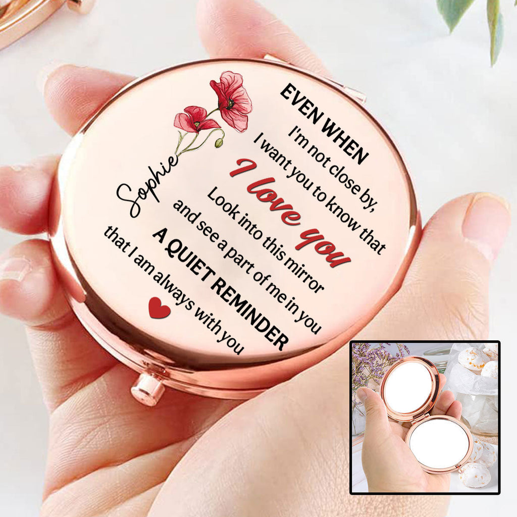 A Part Of Me In You - Personalized Compact Mirror