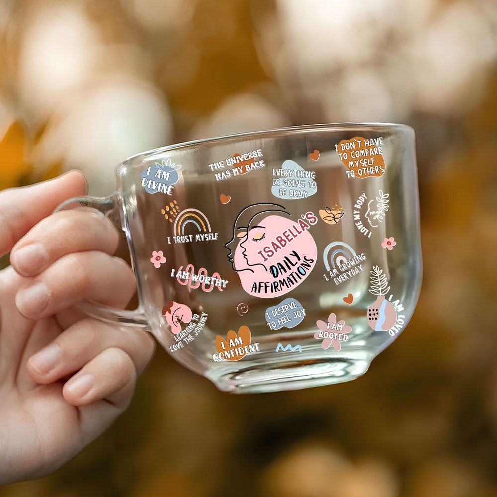 My Daily Affirmations - Personalized Glass Tea Cup
