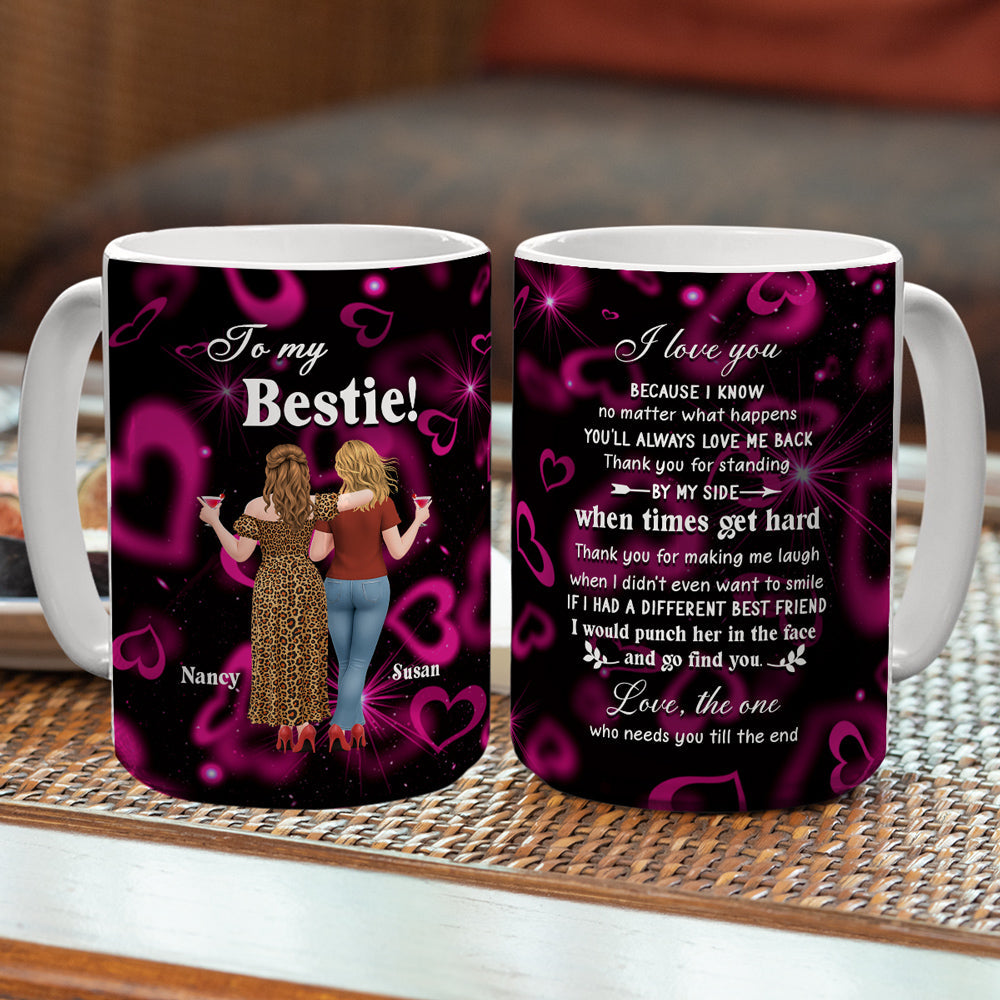 Custom Best Friend, Christmas & Birthday Friendship Keepsake Gift • Friendship That Never Leaves - Personalized Coffee Mug