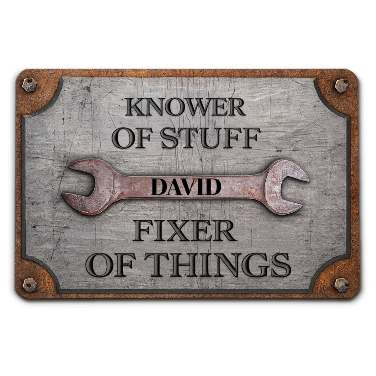Custom Couple Anniversary Wall Decor Keepsake Gift • Fixer Of Things - Personalized Metal Sign