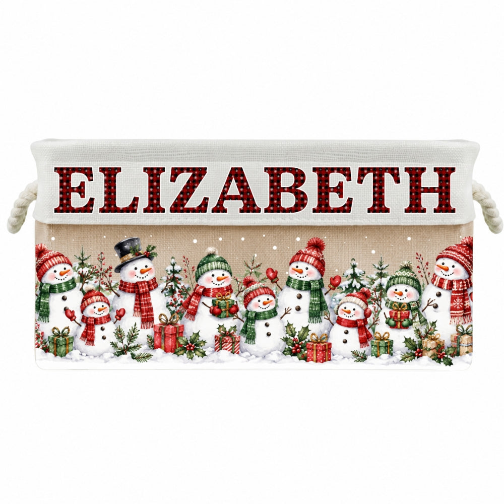 Santa Gift Basket - Personalized Storage Basket
