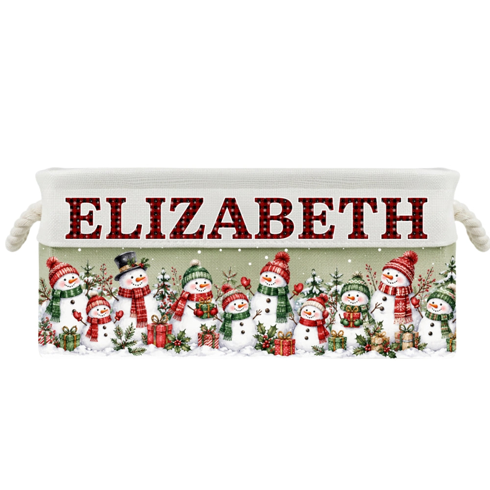 Santa Gift Basket - Personalized Storage Basket