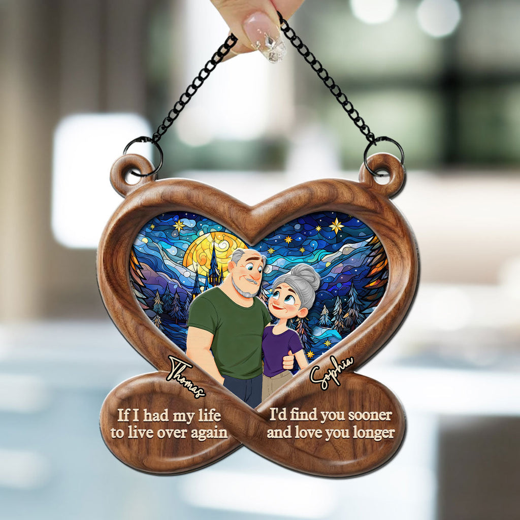 Custom Couple Hanging Decor, Anniversary Valentine's Day Gifts • Love You So Much - Personalized Suncatcher