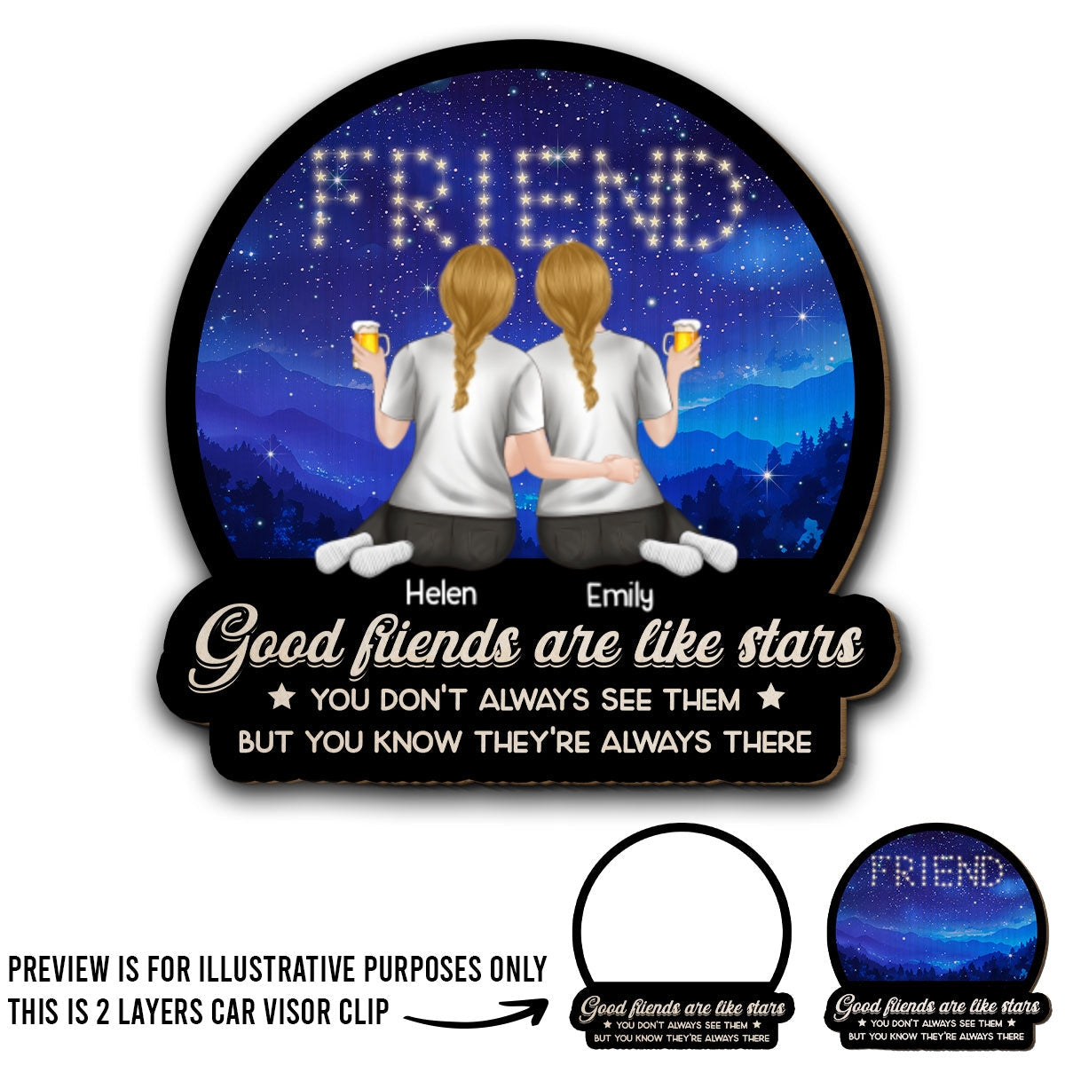 They Are Always There - Personalized Car Visor Clip