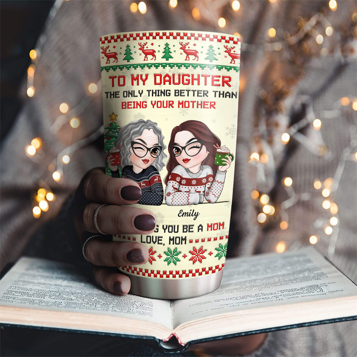 Custom Christmas Birthday Gifts For Daughter • To My Daughter Merry Christmas - Personalized 3D Inflated Effect Tumbler