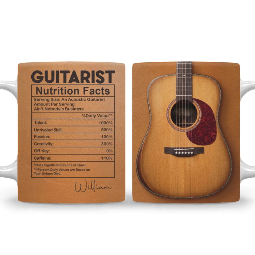 Custom Christmas & Birthday Keepsake Gift • Six Strings One Soul - Personalized Coffee Mug