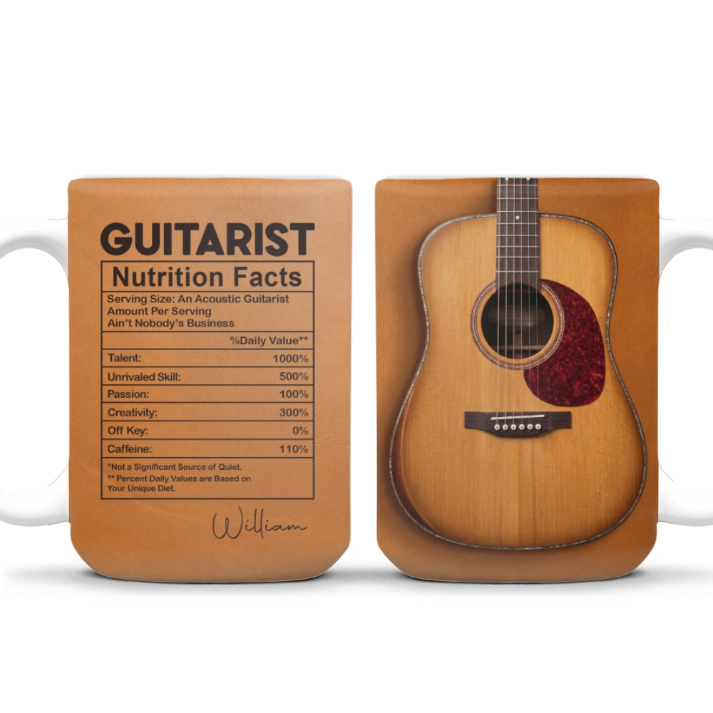 Custom Christmas & Birthday Keepsake Gift • Six Strings One Soul - Personalized Coffee Mug
