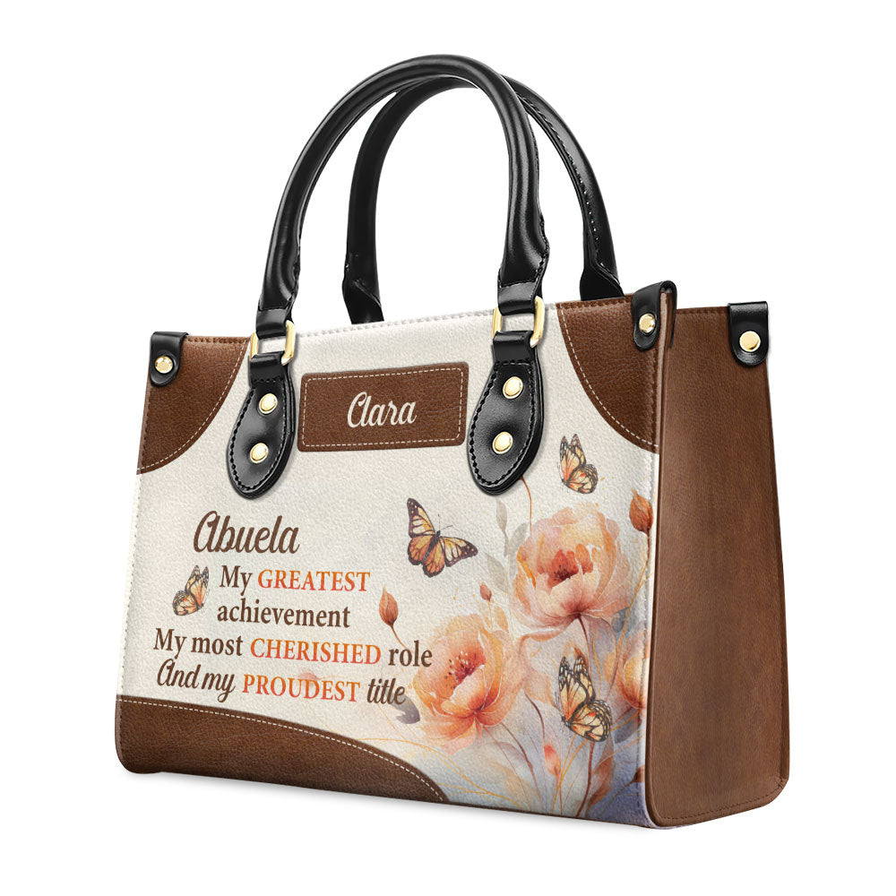 My Greatest Achievement - Personalized Leather Bag