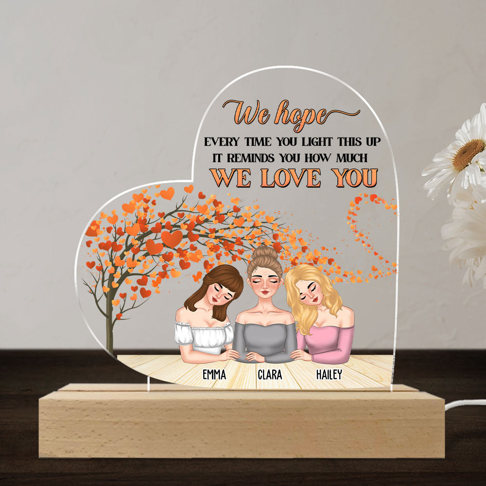 Custom Gift for Mom Grandma, Mother's Day Birthday • Every Time You Light Up - Personalized LED Light