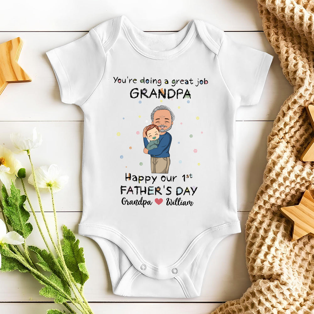You're Doing A Great Job Dad - Personalized Baby Onesie