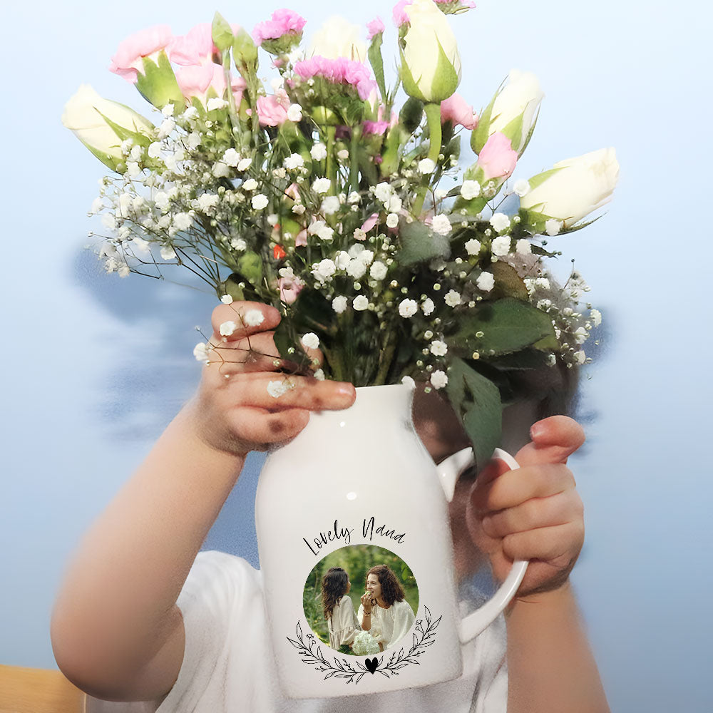 Lovely Grandma Nana Nini - Personalized Home Decor Flower Vase