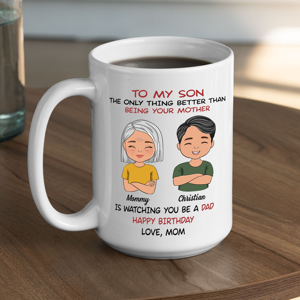 Custom Christmas & Birthday Gift for Son • From Mom To Son - Personalized Coffee Mug