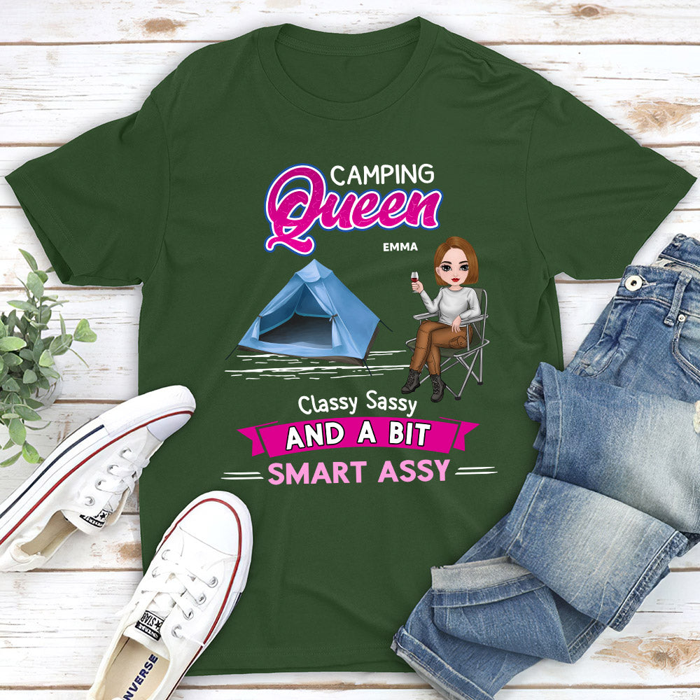 Custom Christmas & Birthday Keepsake Gift • Camping Queen - Personalized Unisex T-shirt