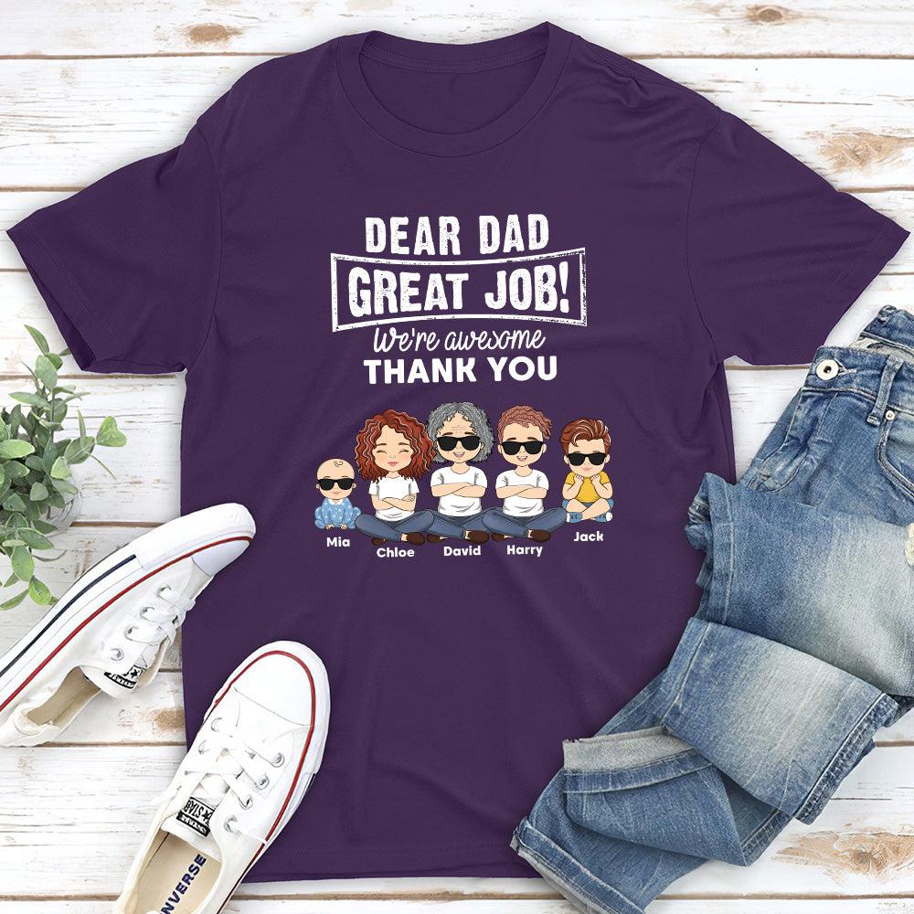 Custom Christmas & Birthday Gift for Dad, Grandpa • Great Job Thank You - Personalized Classic T-shirt