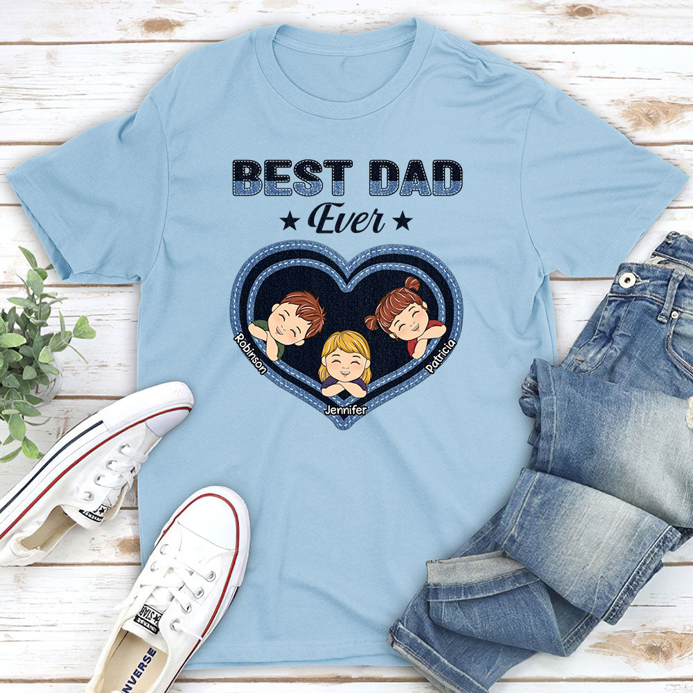 Custom Christmas & Birthday Gift for Dad, Grandpa • Best Dad Papa Ever - Personalized Shirt