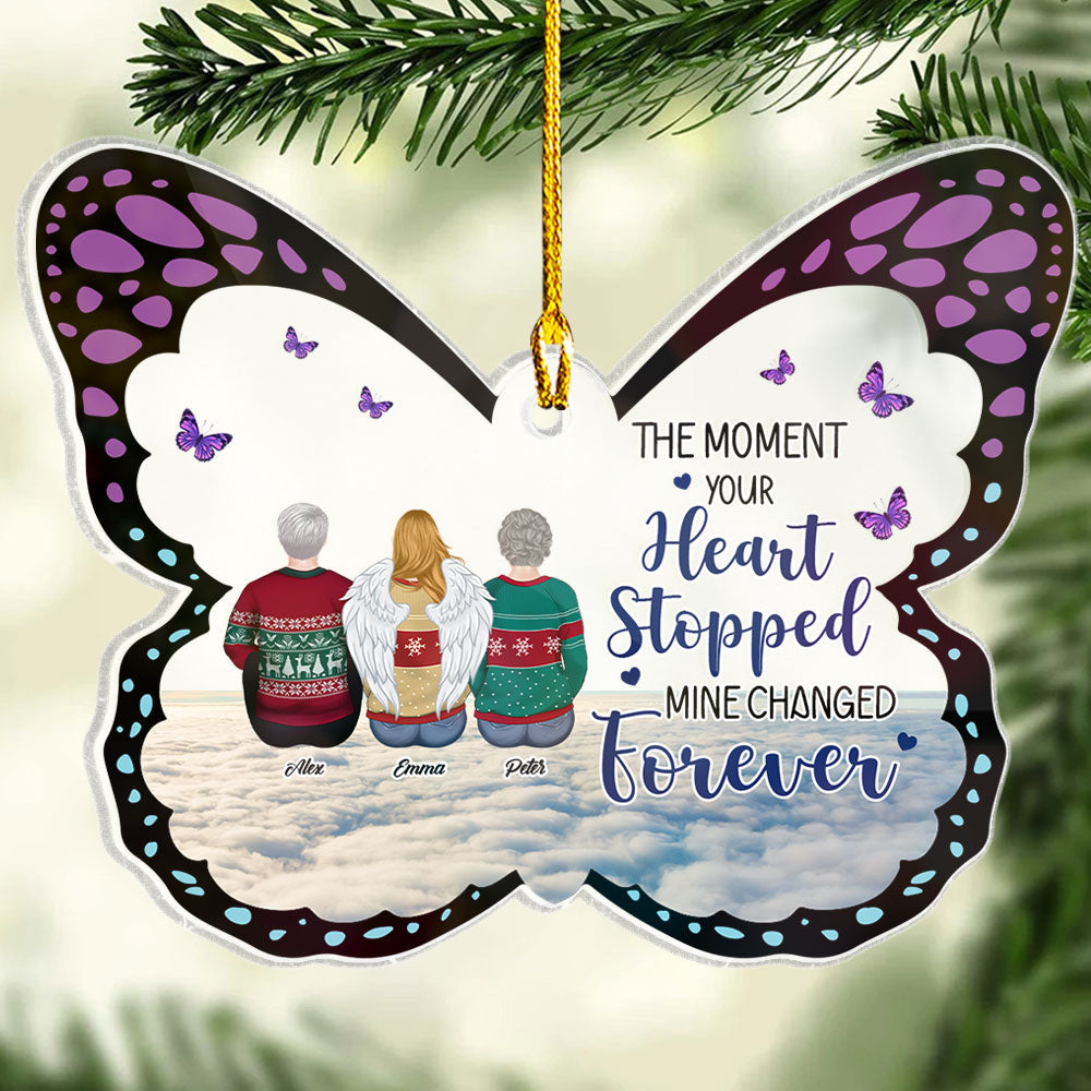 Custom Family Ornament, Christmas Gift for Family Members •  Forever In My Heart - Personalized Acrylic Ornament