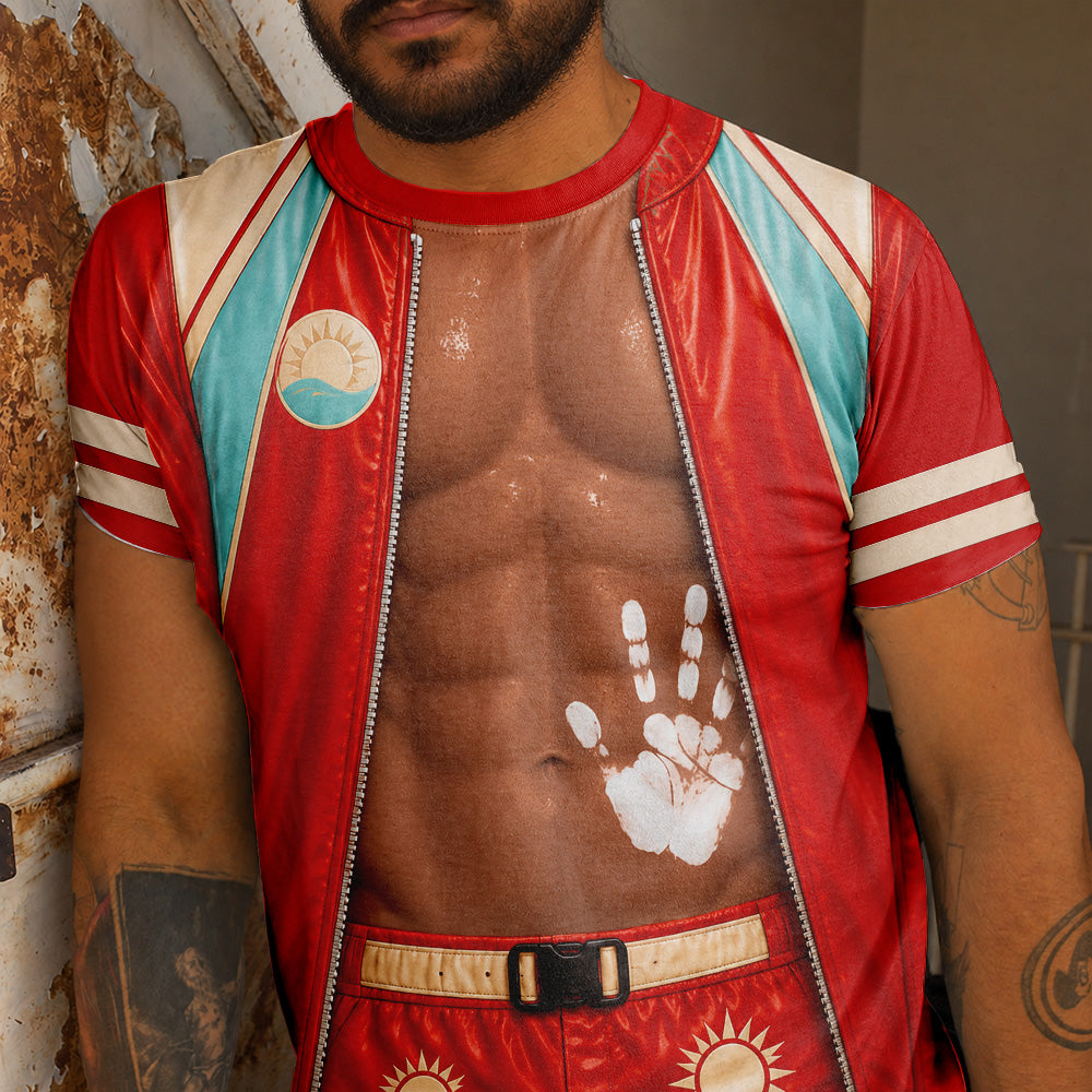Custom Christmas Anniversary Keepsake Gifts For Husband • Too Much Abs - Personalized All-over-print T-shirt