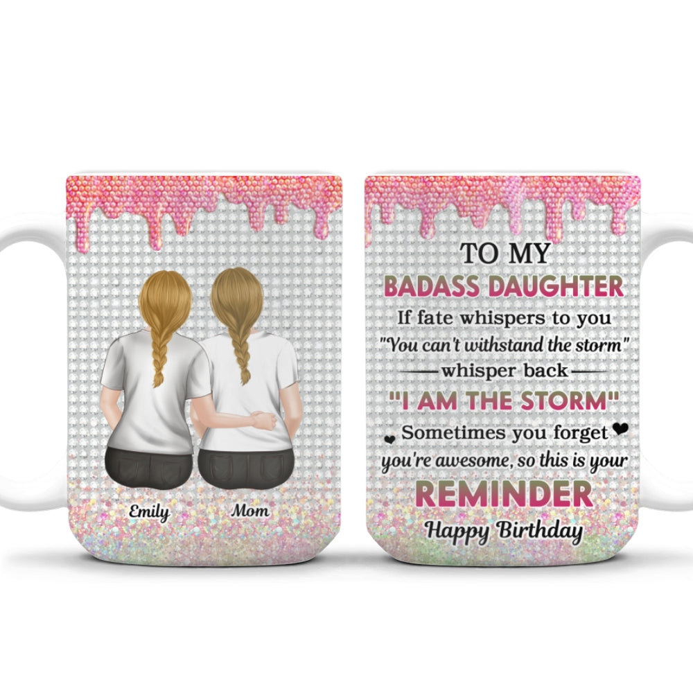 Custom Christmas & Birthday Gift for Daughter • Warrior Granddaughter - Personalized Coffee Mug