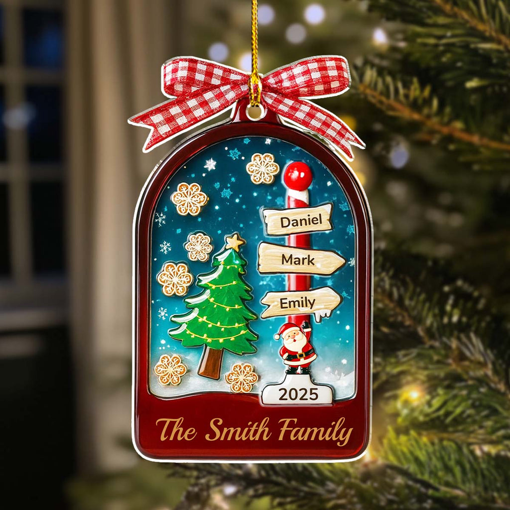Custom Family Ornament, Christmas Gift for Family Members •  All Is Bright Family - Personalized Acrylic Ornament