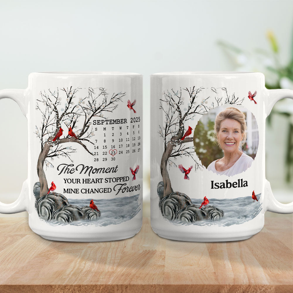 Custom Photo Christmas & Birthday Keepsake Gift • The Moment Your Heart Stopped - Personalized Coffee Mug