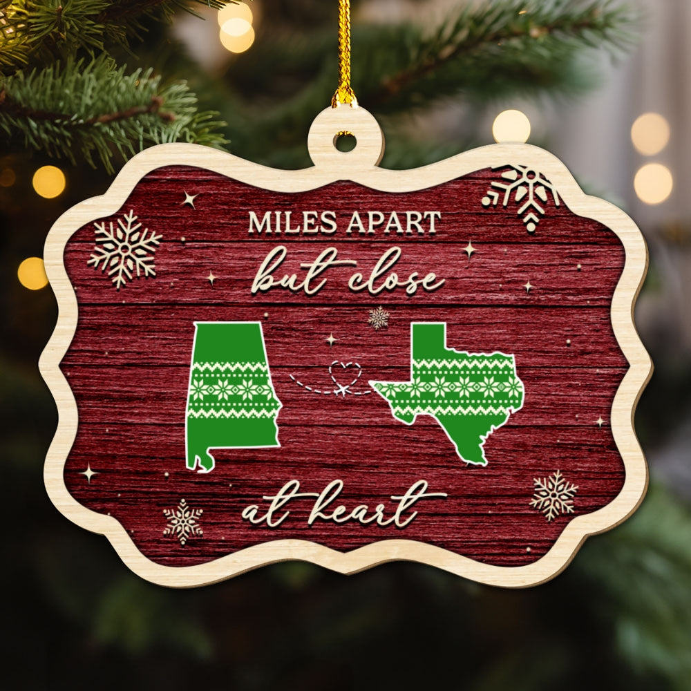 Custom Keepsake Christmas Ornament •  Home Is Where - Personalized Wood Ornament