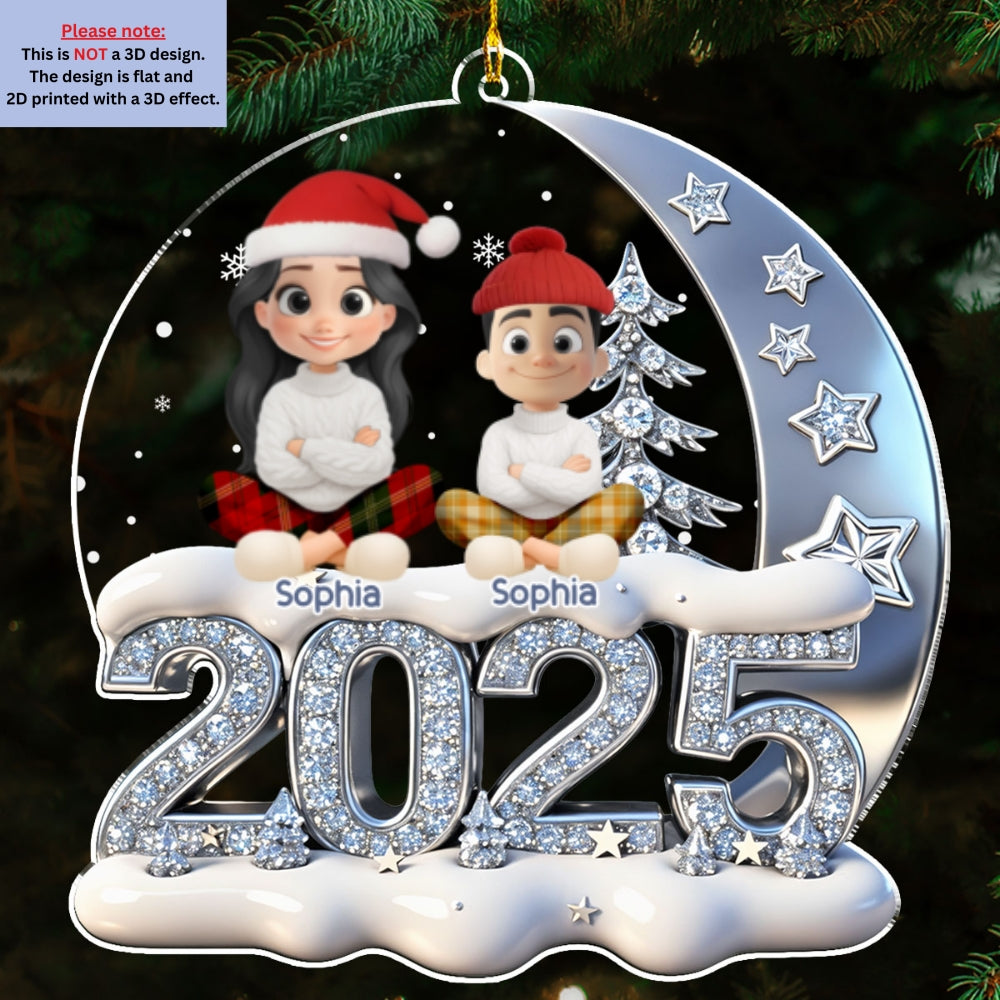 Custom Family Ornament, Christmas Gift for Family Members •  Beside You - Personalized 3D Effect Acrylic Ornament