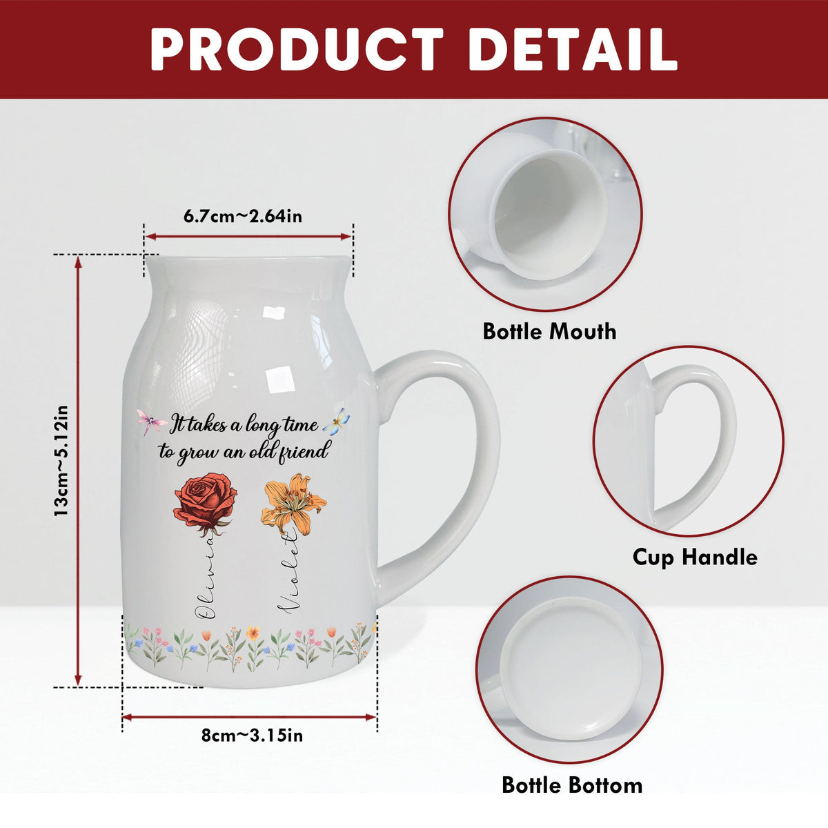 Grow An Old Friend - Personalized Flower Vase