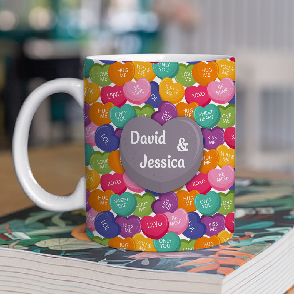Custom Anniversary Keepsake Gifts For Couple • Love Laughter And Candy- Personalized Coffee Mug