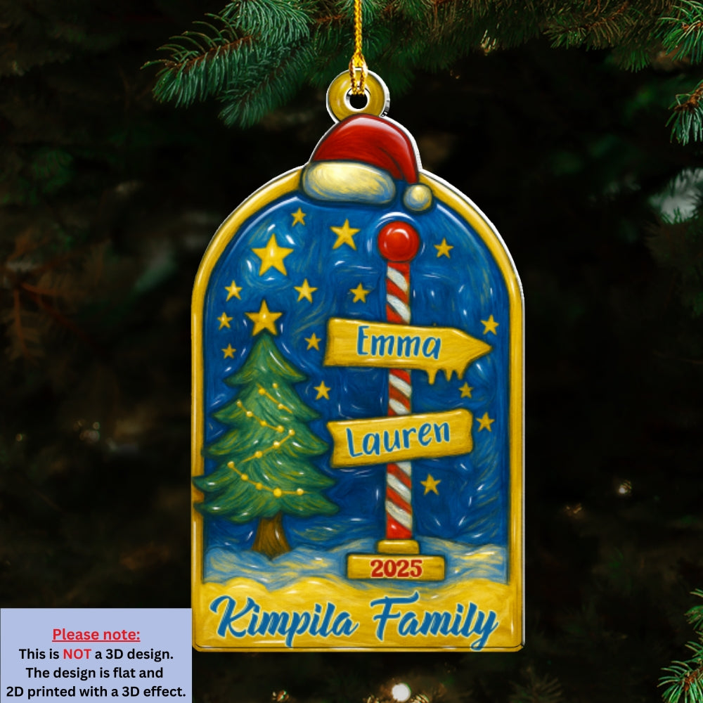 Custom Family Ornament, Christmas Gift for Family Members •  Family Brings Joy - Personalized Acrylic Ornament