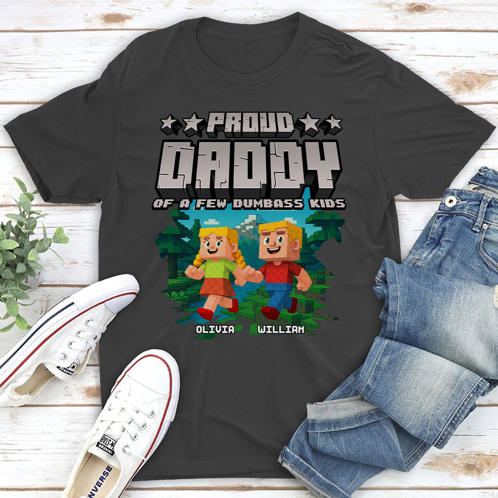 Custom Father's Day, Special Gift for Dad & Grandpa • Proud Grandfather Of Few Kids - Personalized Shirt