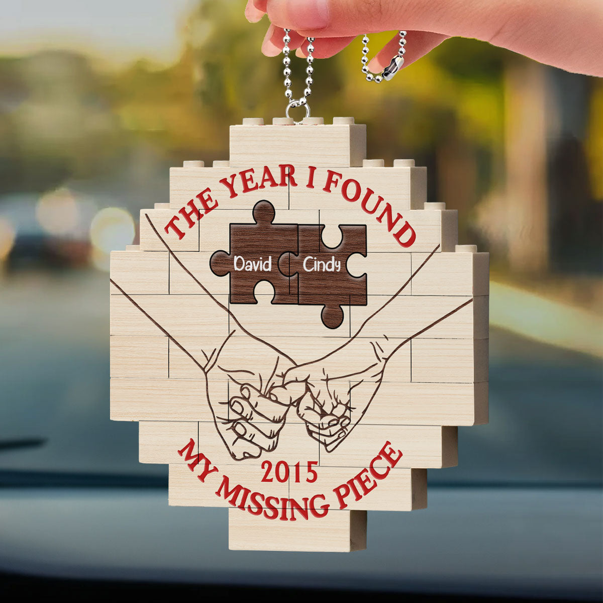 Missing Piece - Personalized Puzzle Car Ornament