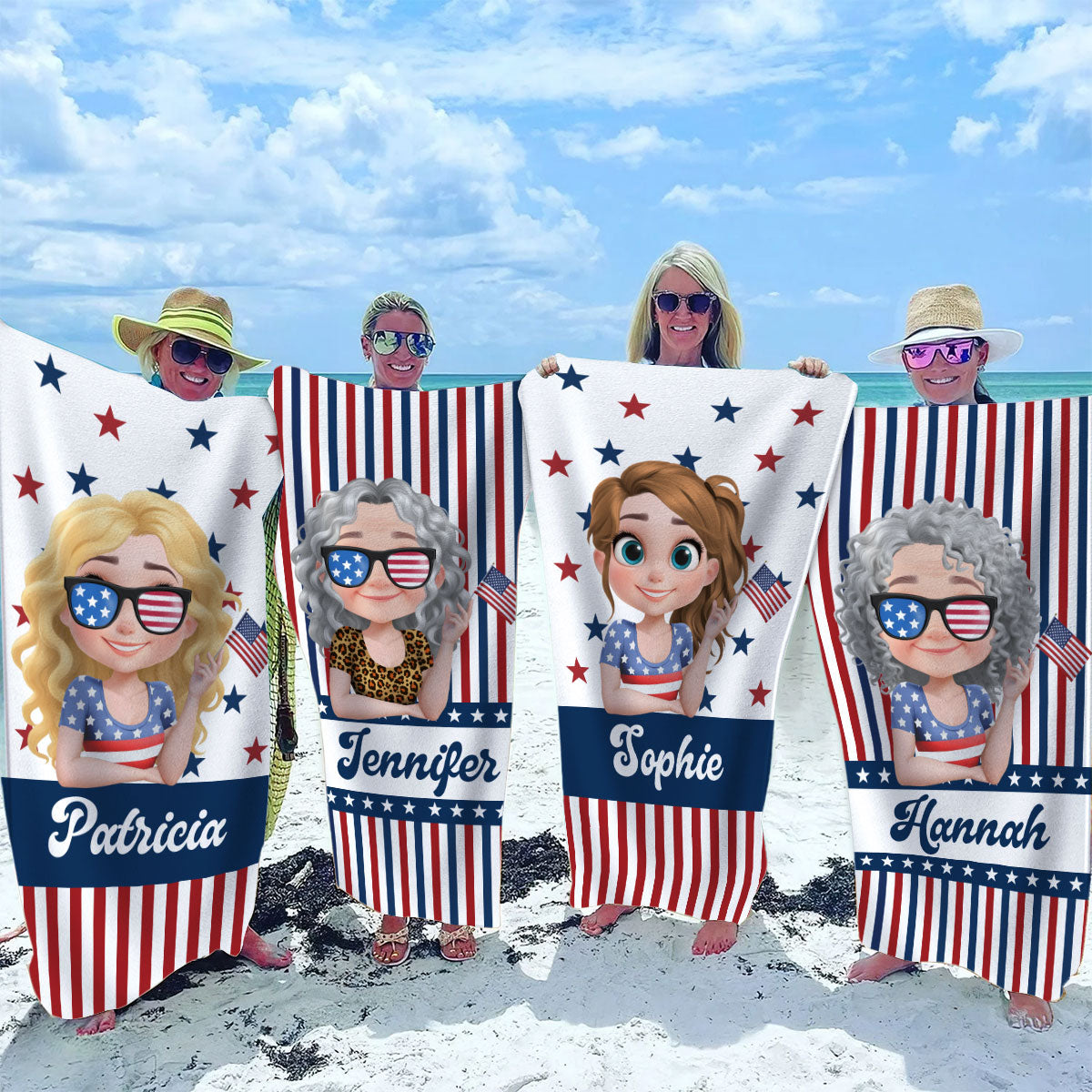 Girl Loves Beach - Personalized Beach Towel