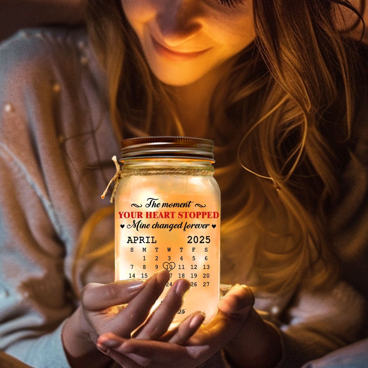 The Moment - Personalized Mason Jar Light