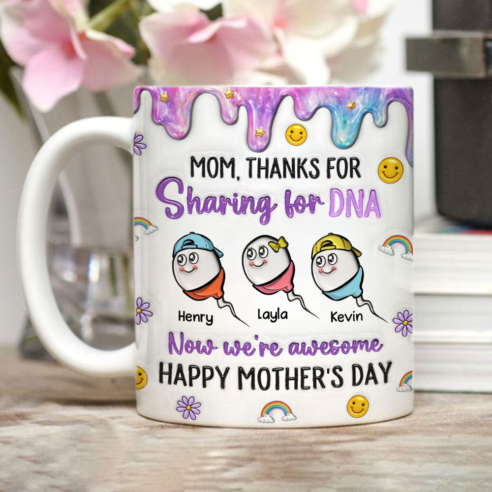 Custom Mother's Day Gift for Mom & Grandma • Now We Are Awesome - Personalized 3D Inflated Effect Mug