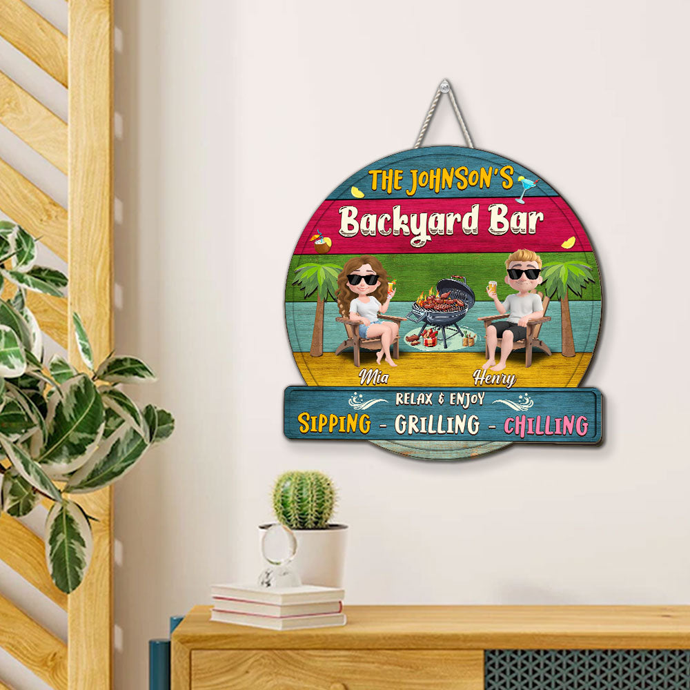Custom Home & Wall Decor, Birthday & Christmas Gift • Relax And Unwind - Personalized Wood Sign