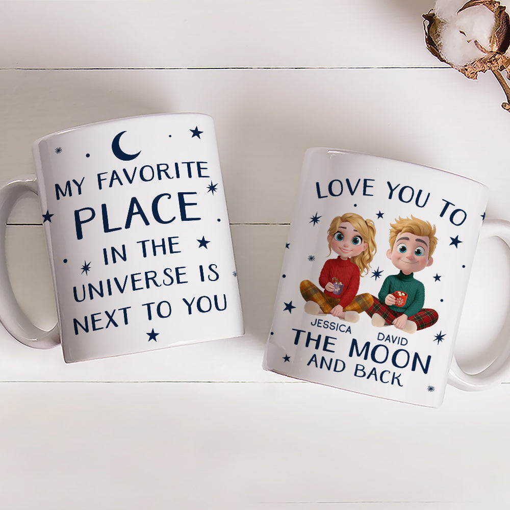 Custom Anniversary Keepsake Gifts For Couple • Happiness Starts By Your Side - Personalized Coffee Mug