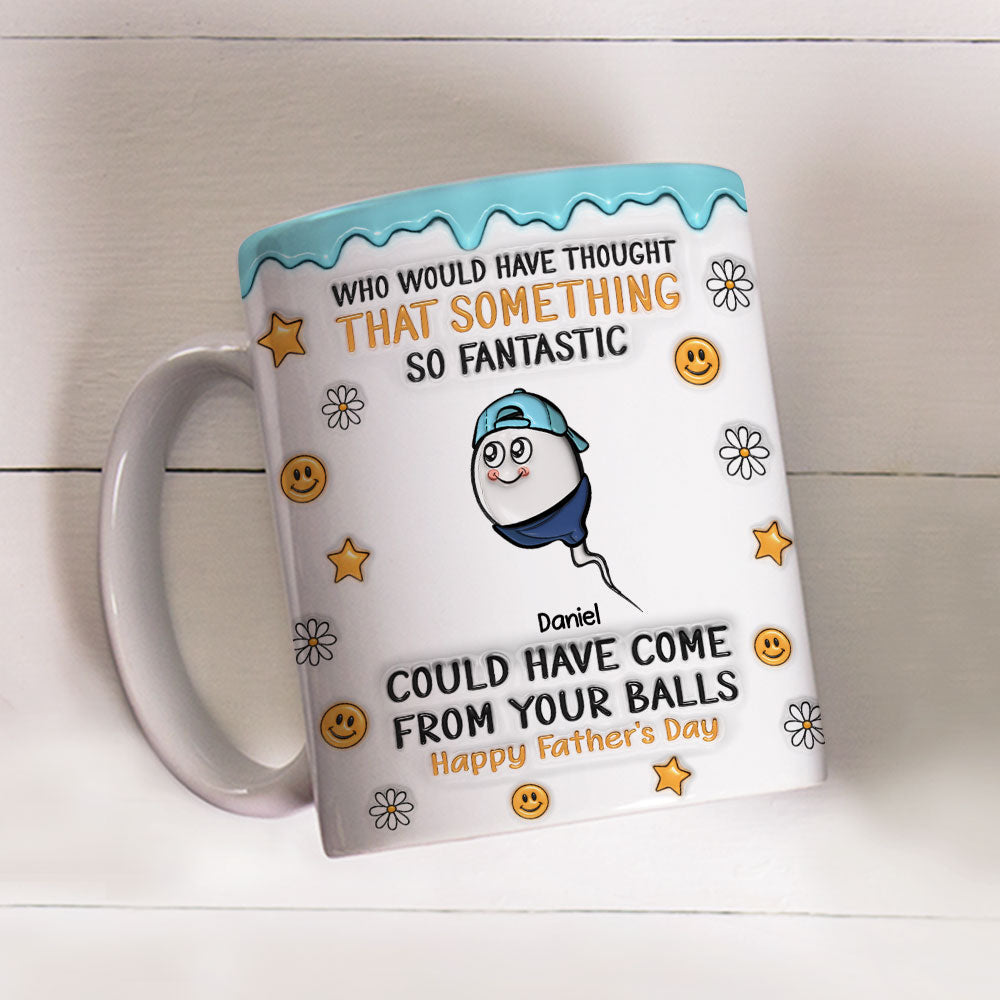 Custom Father's Day, Special Gift for Dad & Grandpa • We All Came From There - Personalized 3D Inflated Effect Mug